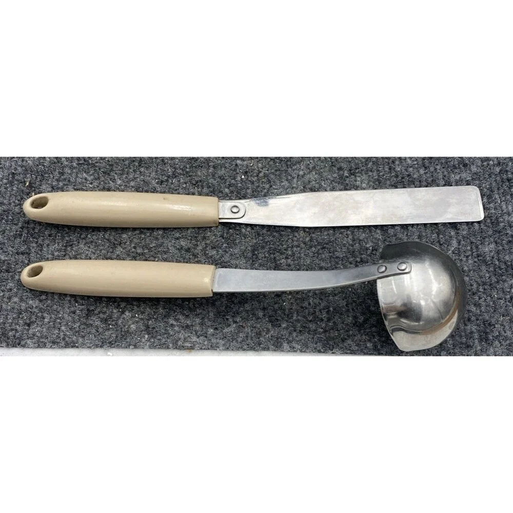 Vtg Ekco Flint Harvest Wheat Small Gravy Ladle & Sandwich Spreader Knife Set